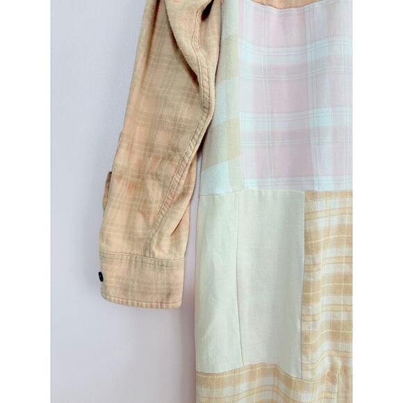 FREE PEOPLE x TRICIA FIX FREDDY PLAID MAXI TOP IN PINK COMBO SIZE SMALL - Picture 2 of 7